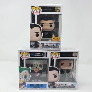 Funko Pop DC Universe Bundle: Hot Topic Superman #1127, #1123 & Joker #414